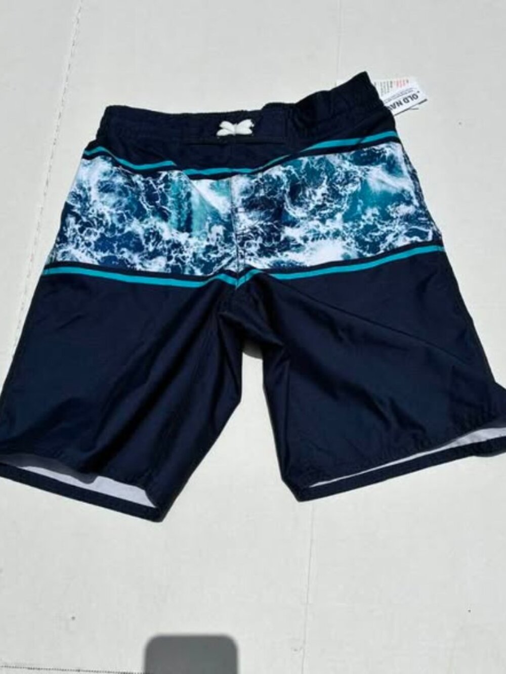 Old Navy Boys 10-12 Ocean Wave Swim Trunks NWT